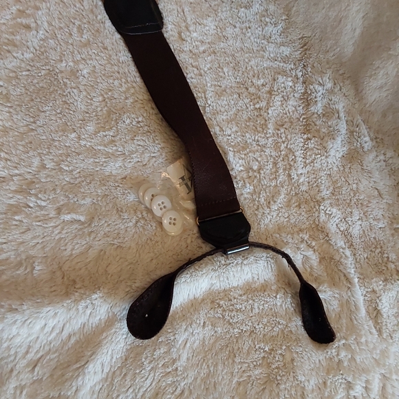 🌺 NWT Mens Tan Silk Braces/Suspenders - Picture 5 of 8